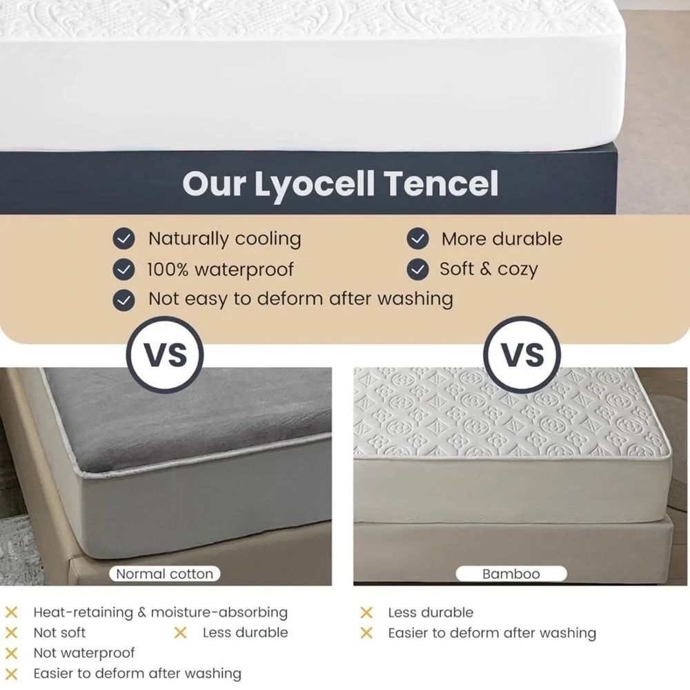 Waterproof White Mattress Protector